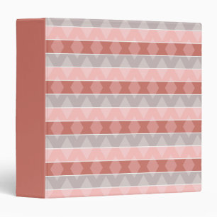 Classeur Motif rétro géométrique rayé multicolore