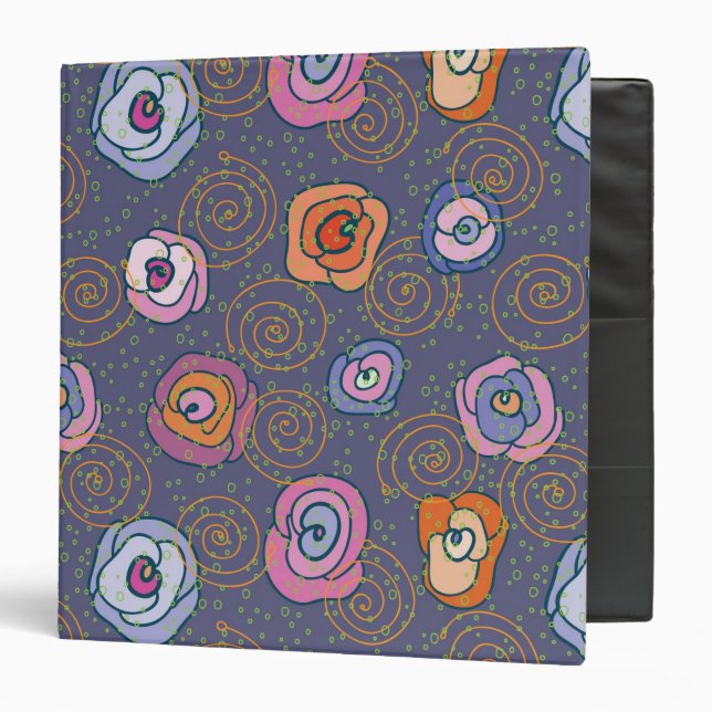 Classeur Motif rose de champ de résumé (Devant/Intérieur)