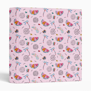 Classeur Motif rose tropical de style de Memphis