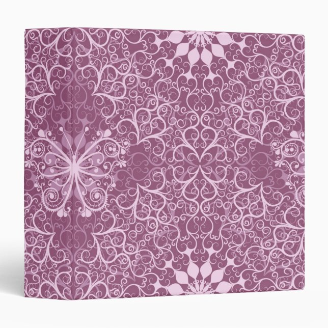 Classeur Motif rose vintage (Devant/Côté)