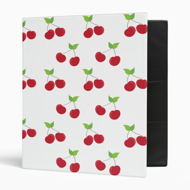 Classeur Motif rouge de cerise (Devant/intérieur)