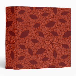 Classeur Motif rouge de feuille sur l'orange