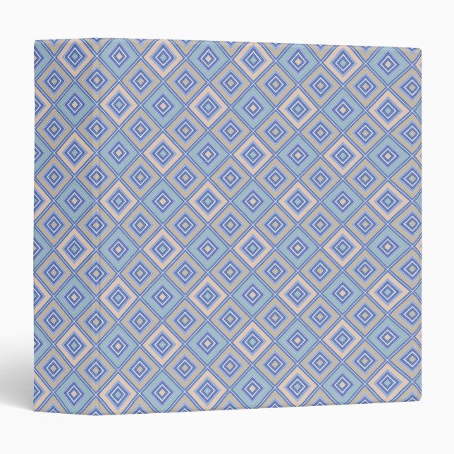 Classeur Motif rustique de carrés en patchwork (Devant/Côté)