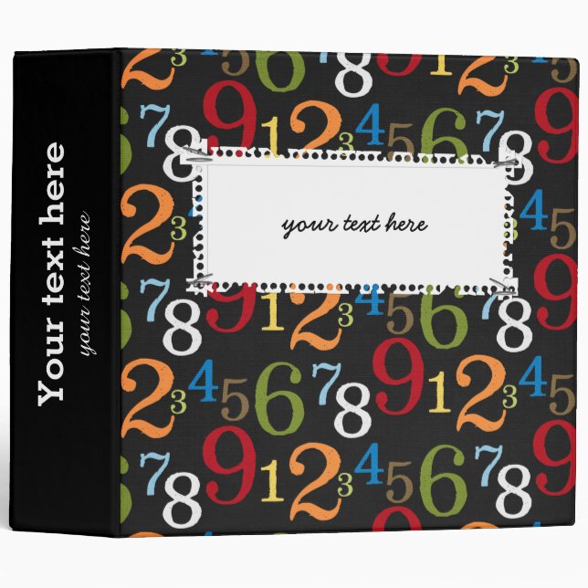 Classeur Motif scolaire (Devant/Côté)