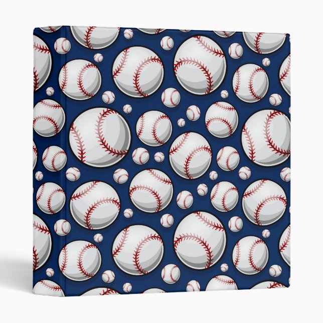 Classeur Motif sportif de baseball (Devant/Côté)