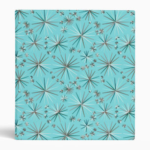 Classeur motif Spoutnik du milieu du siècle, Bleu d'Oeuf d
