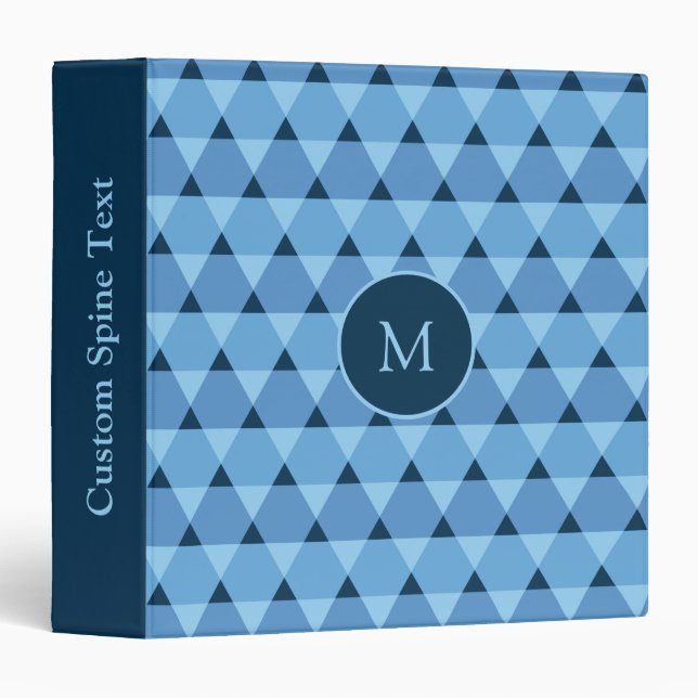 Classeur Motif Triangles (Devant/Côté)