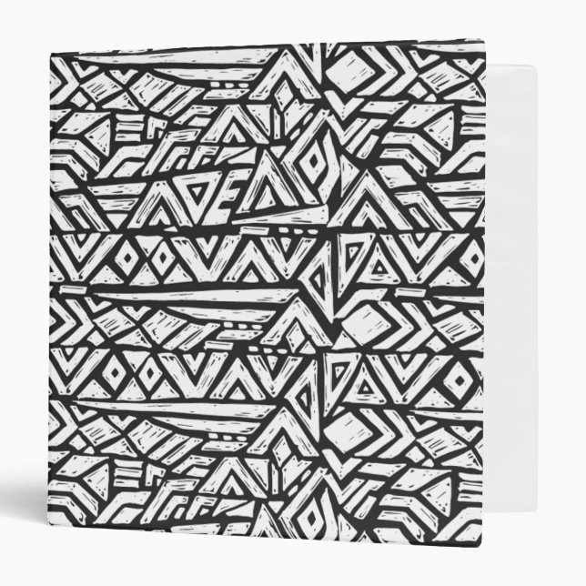 Classeur Motif tribal Artsy inspiré (Devant/Intérieur)