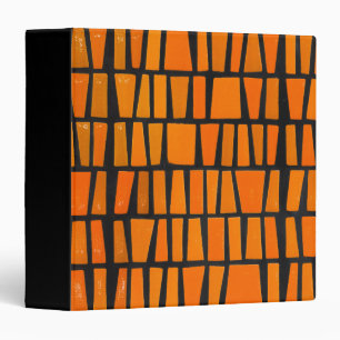 Classeur Motif tribal d'Afrique orange et noire