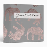 motif tribal d'éléphant d'or rose clair élégant