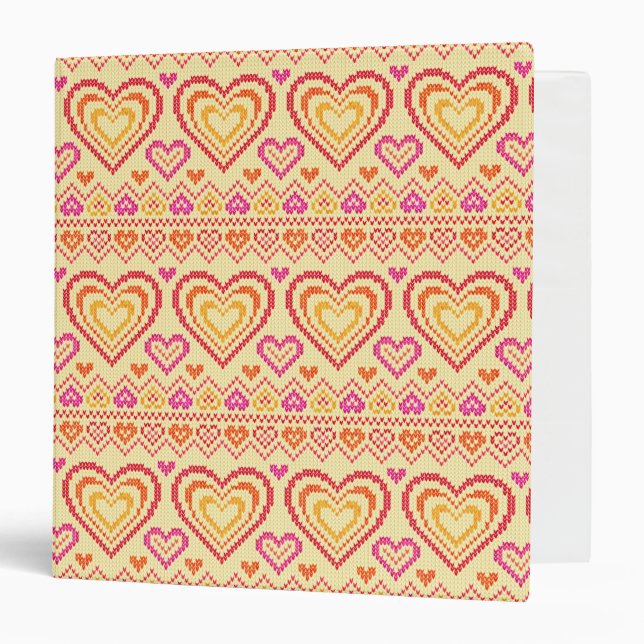 Classeur Motif tricoté par Saint-Valentin (Devant/Intérieur)
