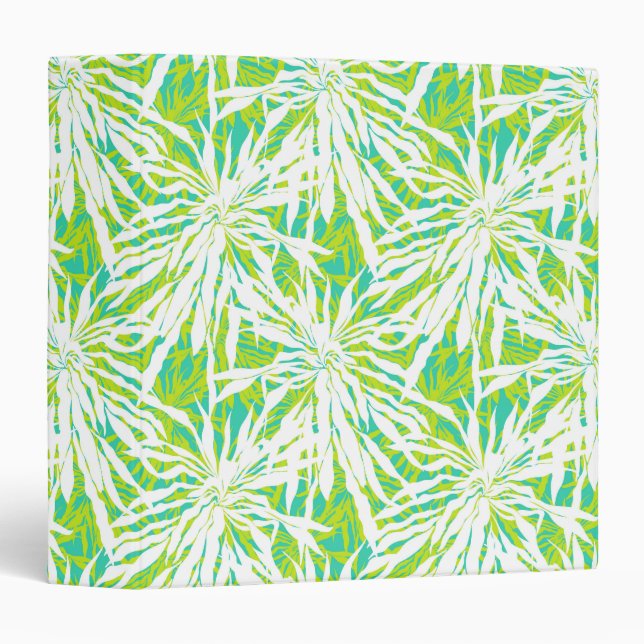 Classeur Motif tropical de palmettes (Devant/Côté)
