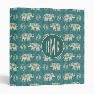Classeur Motif turquoise de caravane d'éléphant du