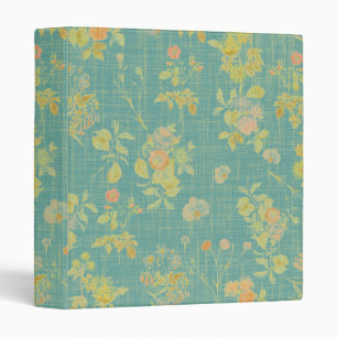 Classeur Motif turquoise floral de ressort affligé par cru