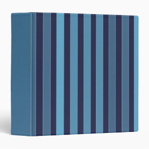 Classeur Motif uni rayé bleu rétro