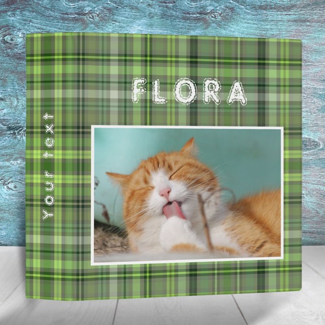 Classeur Motif vert animal de compagnie chat chat photo Alb (Créateur téléchargé)