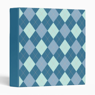 Classeur Motif vintage Argyle bleu