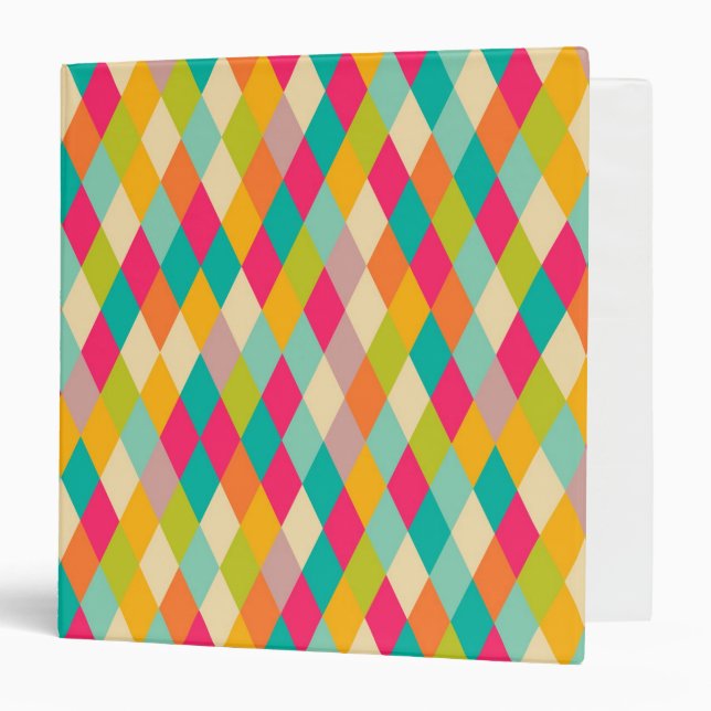 Classeur Motif vintage de harlequin (Devant/Intérieur)