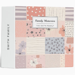Classeur Motif vintage en écorce florale - Pastel (4)