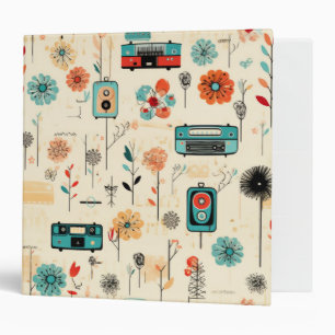 Classeur Motif vintage Floral & Caméra (2)
