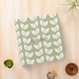 Classeur Motif Vintage Green Retro Y2K Leaf