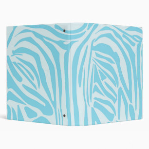 Classeur Motif Zèbre Bleu