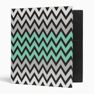 Classeur Motif ZIGZAG - noir blanc gris + votre idée
