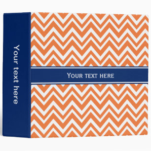 Classeur Motif Zigzag orange avec Royal Blue