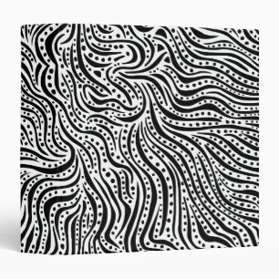 Classeur Motion sur l'eau v2 (1,5 po) - Noir sur blanc