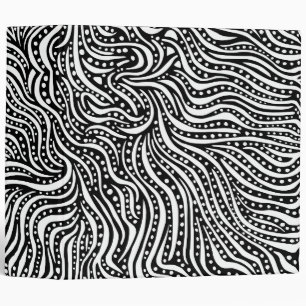 Classeur Motion sur l'eau v2 (2 po) - Blanc sur noir