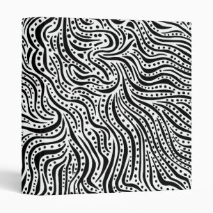 Classeur Motion sur l'eau v2 - Noir sur blanc