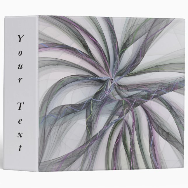 Classeur Motions de ligree Texte fractal pivotant Abstrait (Devant/Côté)