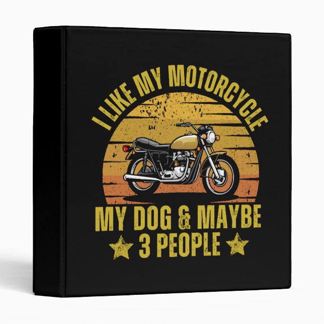 Classeur Motocyclette de chien (Devant/Côté)