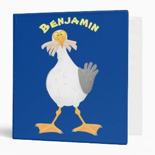 Classeur Mouette drôle avec frites dessin animé