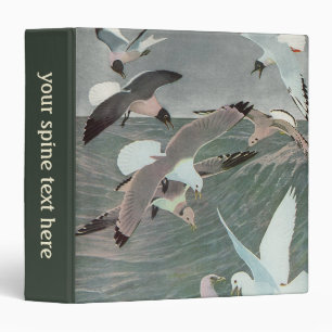 Classeur Mouettes sur les vagues de l'océan par Louis Agass
