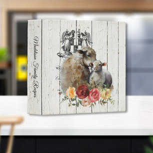 Classeur Mouton Mérinos Floral de Ferme