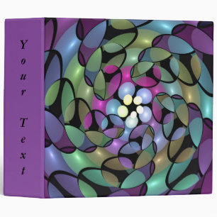 Classeur Mouvements colorés Texte Abstrait Fractal Trippy