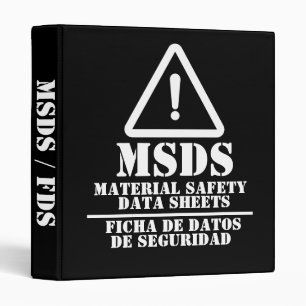 Classeur MSDS / FDS en anglais et en espagnol noirs