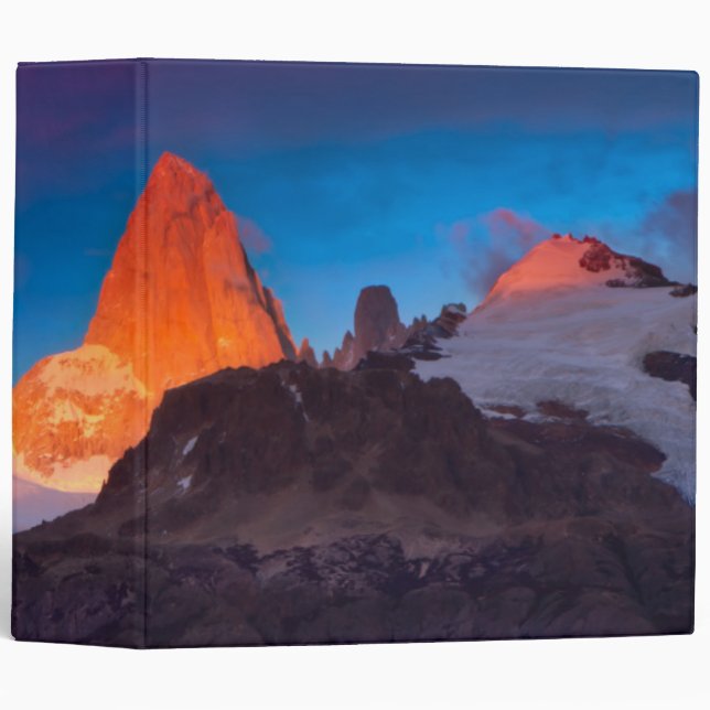 Classeur Mt Fitz Roy au lever de soleil (Devant/Côté)