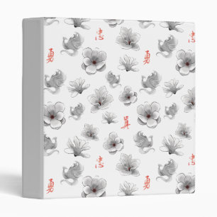Classeur Mulan "Loyal Brave True" Fleur et Motif de l'espri