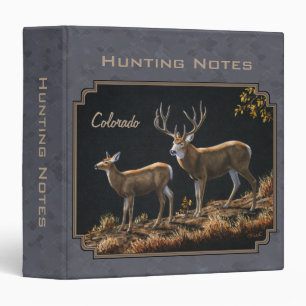 Classeur Mule Deer Buck et Doe Grey Custom