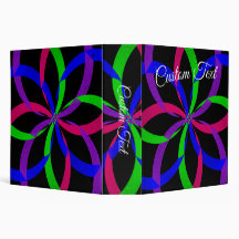 Multi Color Figure 8 Modern Geometric Binder