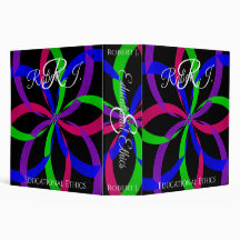 Multi Color Figure 8 Modern Geometric Binder