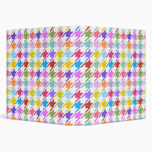 Classeur Multicolor Houndstooth+Motif blanc