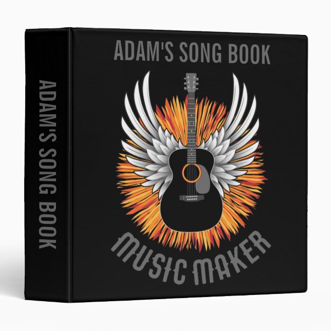 Classeur Music Maker (guitare) (Devant/Côté)