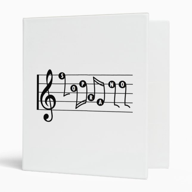 Classeur musical de Soprano (Devant/intérieur)