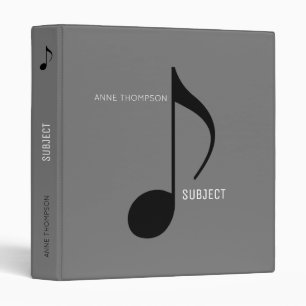 Classeur musicbinder . note musicale gris