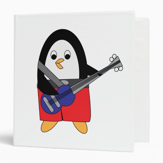 Classeur Musicien Penguin Baid Cute (Devant/Intérieur)