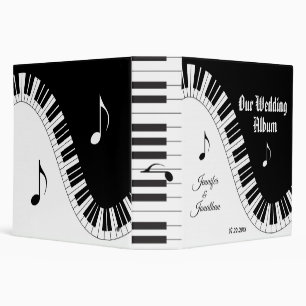 Classeur Musiciens créatifs Piano Keys Album de mariage