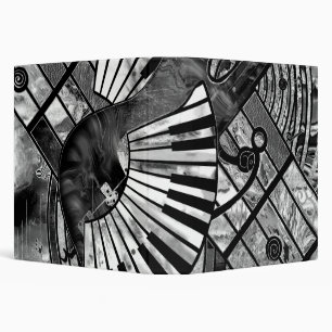 Classeur Musique Abstraite - Textures en niveaux de gris